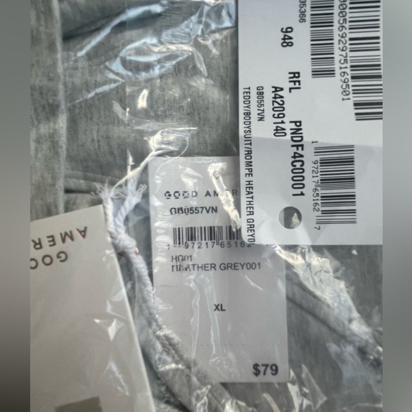 GOOD AMERICAN Super Stretch Tank Womens's Bodysuit Heather Grey Size XL BNWT - Picture 6 of 10